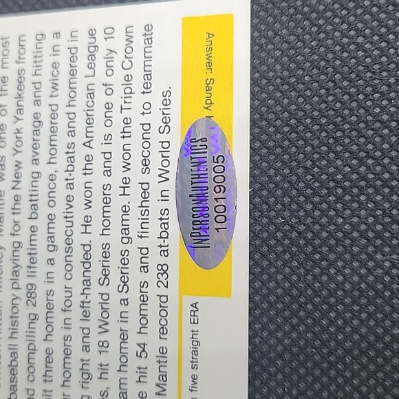 Mickey mantle sighned card 1980 87 ssp baseball immortals Inpersonauthentication - Picture 10 of 14